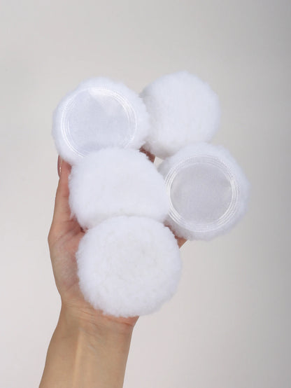 2-5-10-20Pcs Portable and Practical High-Grade White Round Powder Puff for Base and Fixing Makeup Beauty World Shop