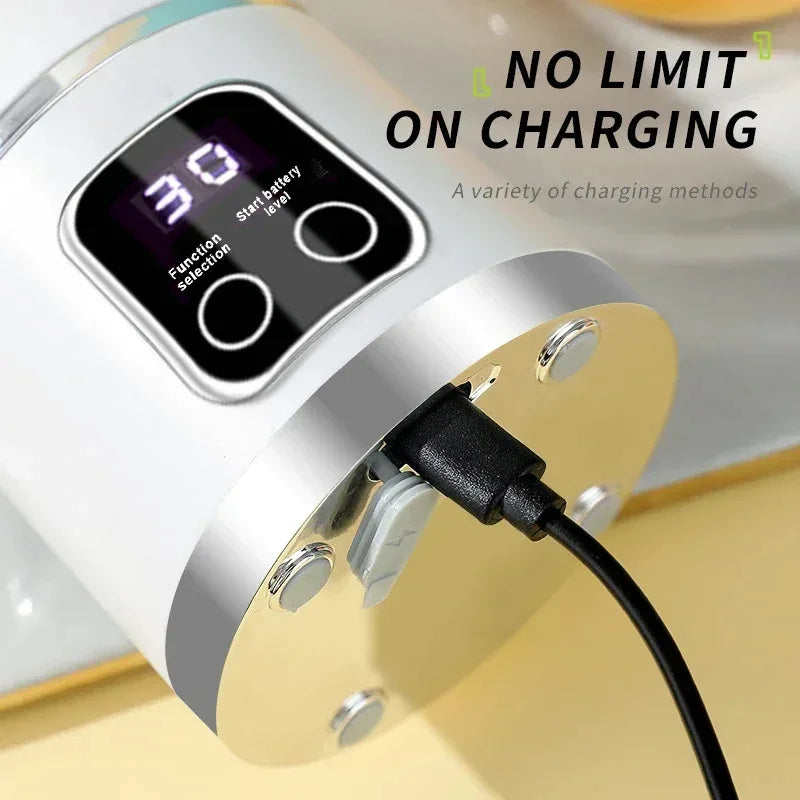 blender juicer Portable Electric Juicer 450ml 8 Blades Travel Juicer Machine Chargeable Shakes Smoothie Blenders Fresh Juice Cup Beauty World Shop