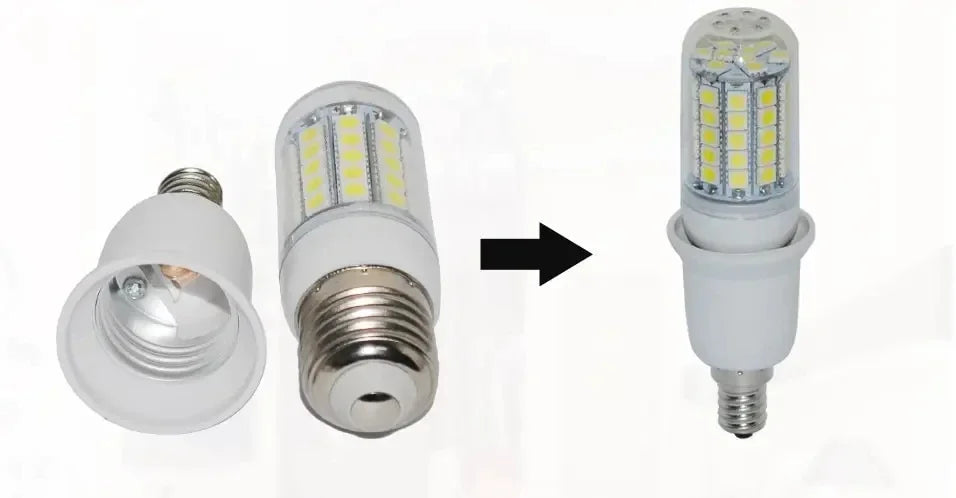 E14 to E27 Lamp Holder Converter Bulb Socket Lamp Base Adapter Plug Extender Sockets for Corn Light Bulbs Spotlight AC 110V-220V Beauty Trend Shop