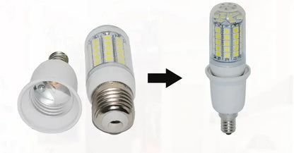 E14 to E27 Lamp Holder Converter Bulb Socket Lamp Base Adapter Plug Extender Sockets for Corn Light Bulbs Spotlight AC 110V-220V Beauty Trend Shop