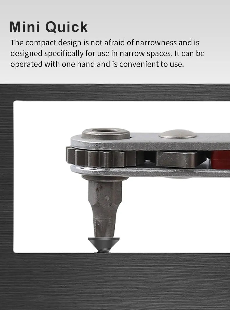 Multifunctional Bidirectional Forward and Reverse Ratchet Screwdriver Elbow Flat Head Wrench Cross Screwdriver Slotted Tool Beauty World Shop