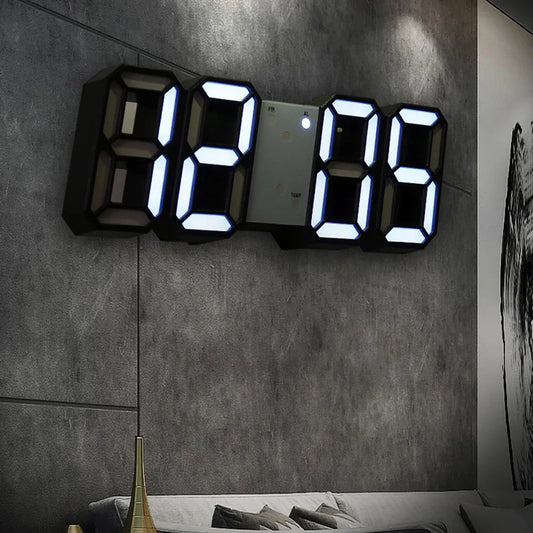 Table 3D LED Digital Alarm Clock Wall Clock Time/Date/Temperature for Home Kitchen Offices Clock Decoration Garden Clocks Beauty World Shop