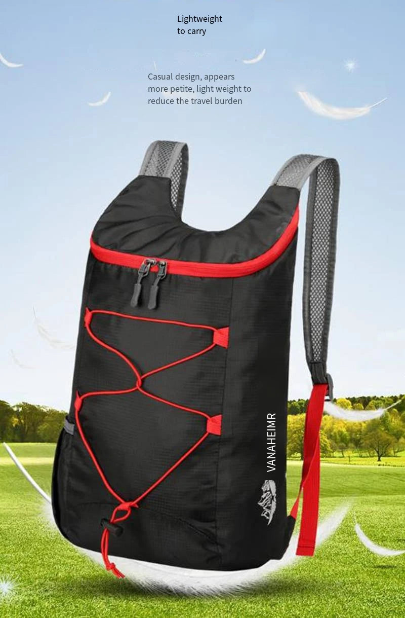 Multifunctional Outdoor Folding Backpack High Density Lightweight Waterproof Nylon Fabric Sports Bag for Camping Hiking Travel Beauty World Shop