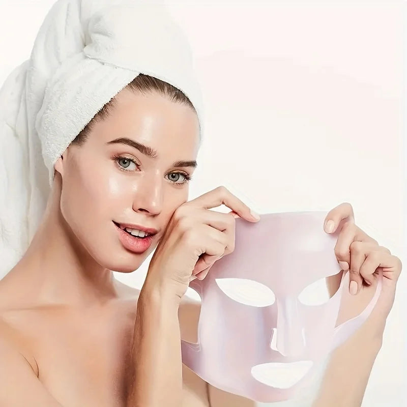 Silicone mask cover, ear-mounted fixed mask to moisturize and absorb essence, reusable facial care tool Beauty World Shop