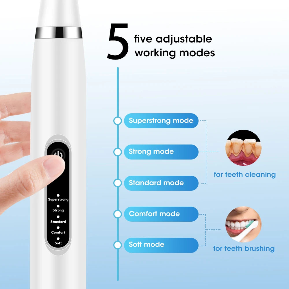 Electric Teeth Whitening Dental Calculus Scaler Plaque Coffee Stain Tartar Removal High Frequency Sonic Toothbrush Teeth Cleaner Beauty World Shop