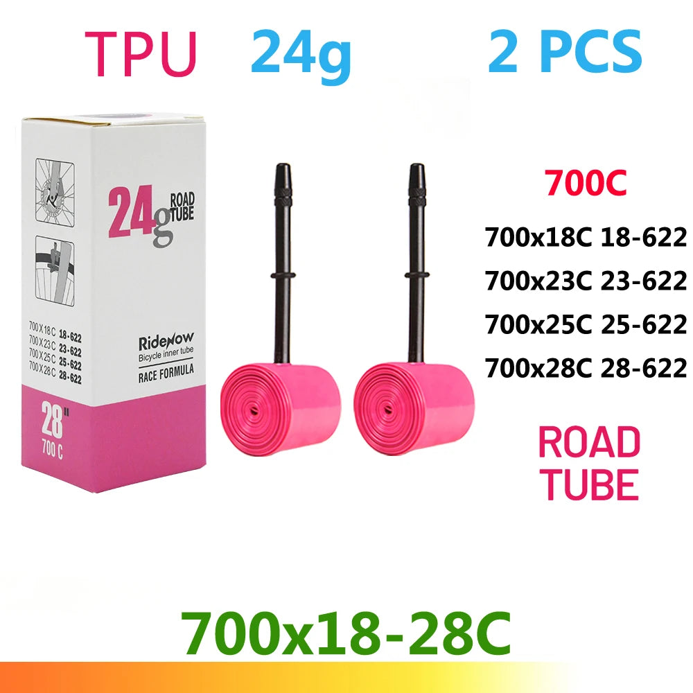 RideNow TPU Bike Inner Tube 700C 700x18 23 25 28 32 35 37 40 47C Road Bicycle Tire MTB Bike Camera 29x1.5 1.75 1.9 pneu aro Beauty World Shop