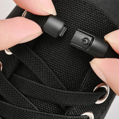 8mm No Tie Shoe Laces Press Lock Shoelaces Without Ties Elastic Laces Sneaker Kids Adult Widened Flat Shoelace for Shoes Beauty Fashion