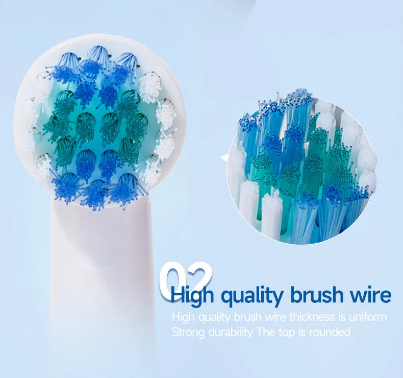 4/8pcs Replacement Brush Heads For Oral-B Electric Toothbrush Advance Power/Vitality Precision Clean/Pro Health/Triumph/3D Excel Beauty World Shop