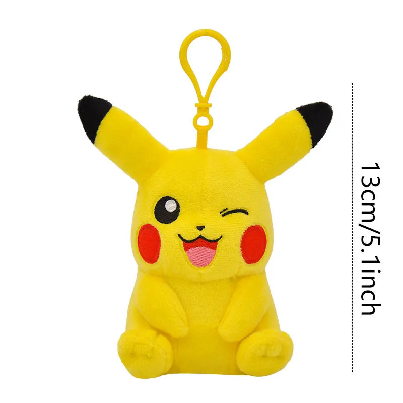 Anime Pokemon Pikachu Mew Psyduck Squirtle Bulbasaur Kawaii Stuffed Plush Toys School Bag Backpack Pendant Doll Keychain Gift Beauty World Shop