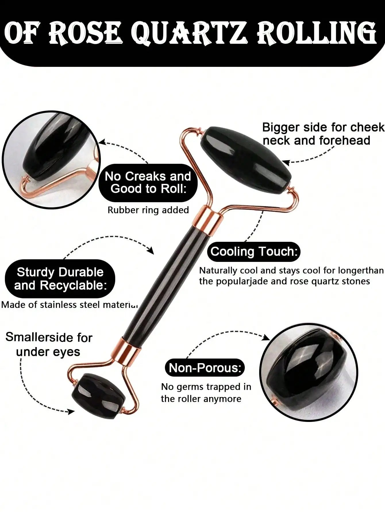 Three-piece ice surface roller set - Facial skin care ice roller set, facial massage tools, silicone ice surface roller, gua sha Beauty World Shop