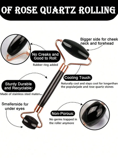 Three-piece ice surface roller set - Facial skin care ice roller set, facial massage tools, silicone ice surface roller, gua sha Beauty World Shop