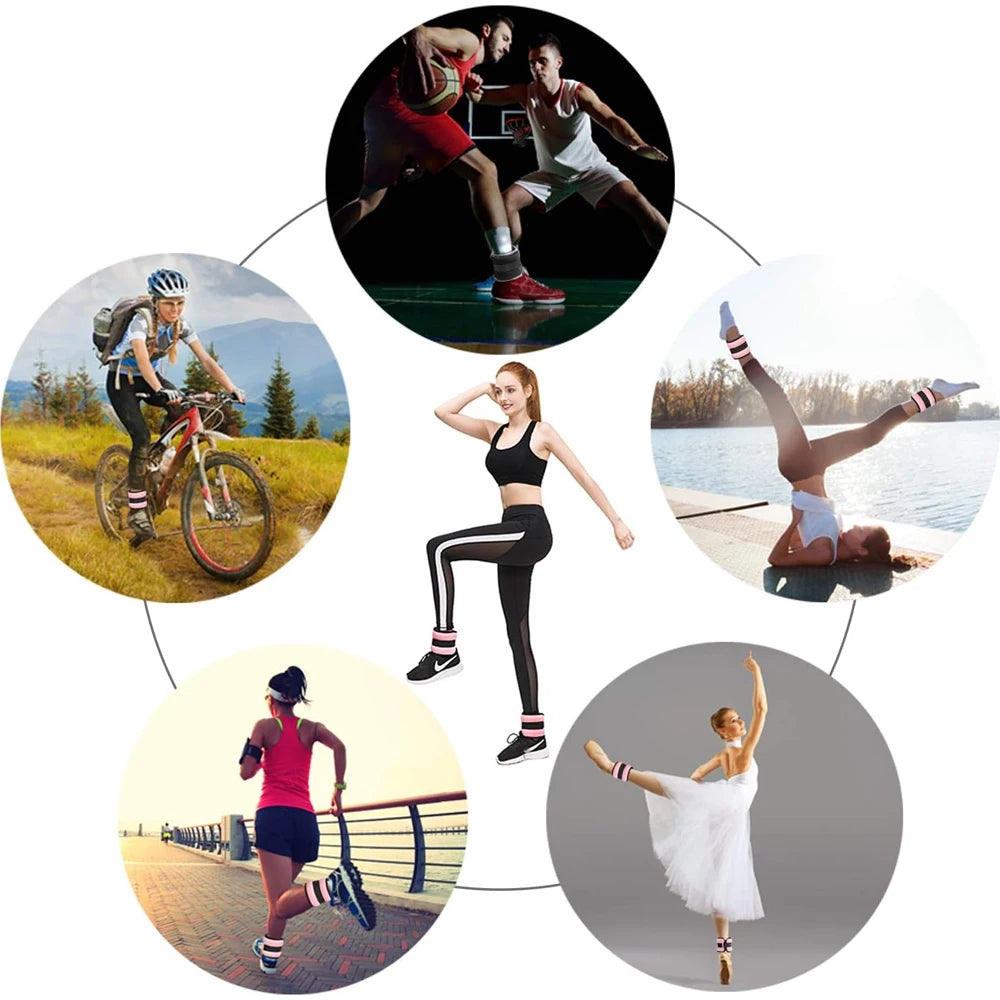 1Pair Adjustable Ankle & Wrist Weights (0.5kg/1kg) - Neoprene Leg Arm Straps for Running, Yoga - Strength Training for Women Men Beauty World Shop