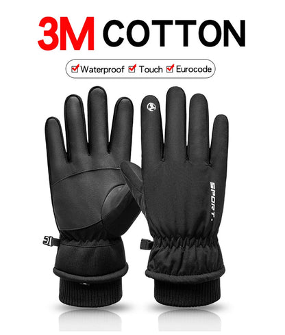Thermal Winter Cycling Ski Gloves Outdoor Sports Running Motorcycle Touch Screen Fleece Gloves Non-slip Warm Full Fingers Gloves Beauty World Shop