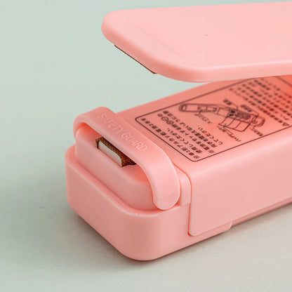 Mini Sealing Machine USB Rechargable Heat Sealer Storage Bag Plastic Package Food Sealer Clip Bag Handheld Food Heat Sealer Beauty World Shop