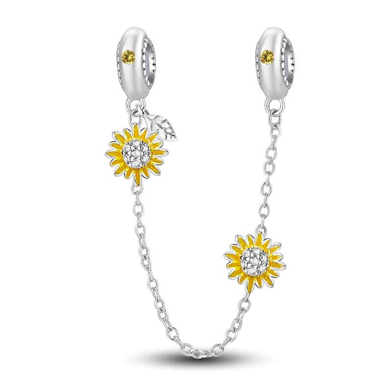 Shecharms 925 Sterling Silver Love Heart Firefly Golden Series Charms Fit DIY Making Bracelet Necklace High Quality Fine Jewelry Beauty World Shop