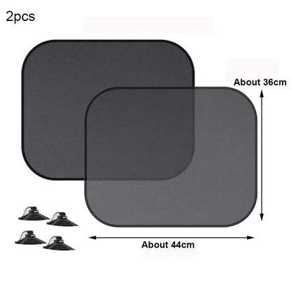 SEAMETAL Car Sun Shade Side Window Curtain Front Rear Window Sunshade Summer UV Blocking Suction Cup Car Sun Protection Curtains Beauty World Shop