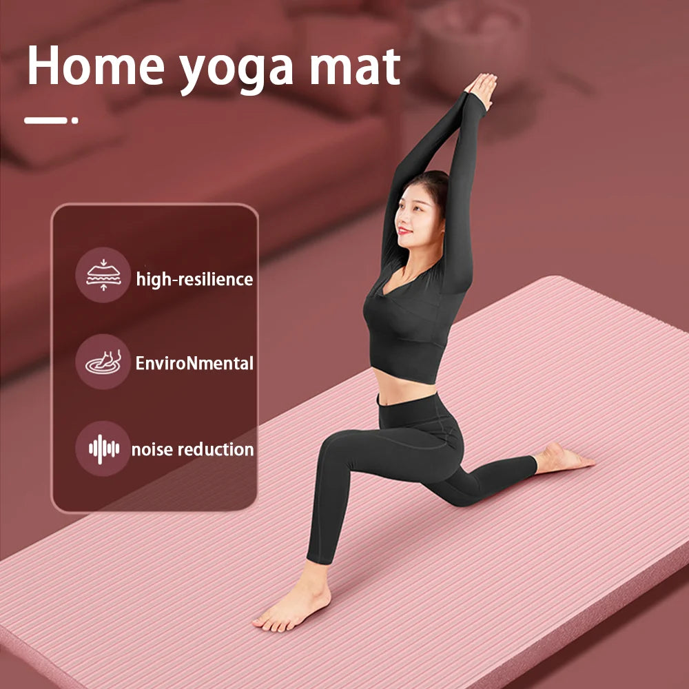 8mm NBR yoga mat anti slip thickened style for beginners, home yoga mat for sports, dance, fitness floor mat equipment Beauty World Shop