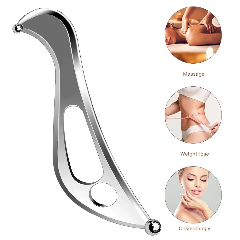 Stainless Steel Muscle Scraper Massage Tools Set,Gua Sha IASTM Tool for deep Tissue Scraping, myofascial Release Tool Beauty World Shop