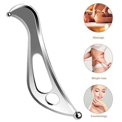 Stainless Steel Muscle Scraper Massage Tools Set,Gua Sha IASTM Tool for deep Tissue Scraping, myofascial Release Tool Beauty World Shop