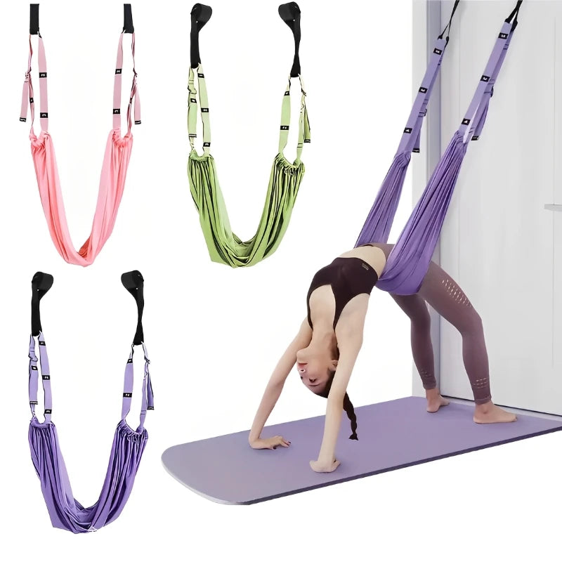 Adjustable Aerial Yoga Strap Pull Rope Women Hammock Stretch Leg Splits Trainer Female Gym Belt Swing Stretching Fitness Beauty World Shop