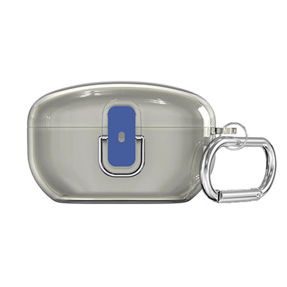 Secure Lock Clear Case Shockproof Protective Cover Skin Anti-drop with Carabiner for Sony WF-1000XM5 (2023) Wireless Earbuds