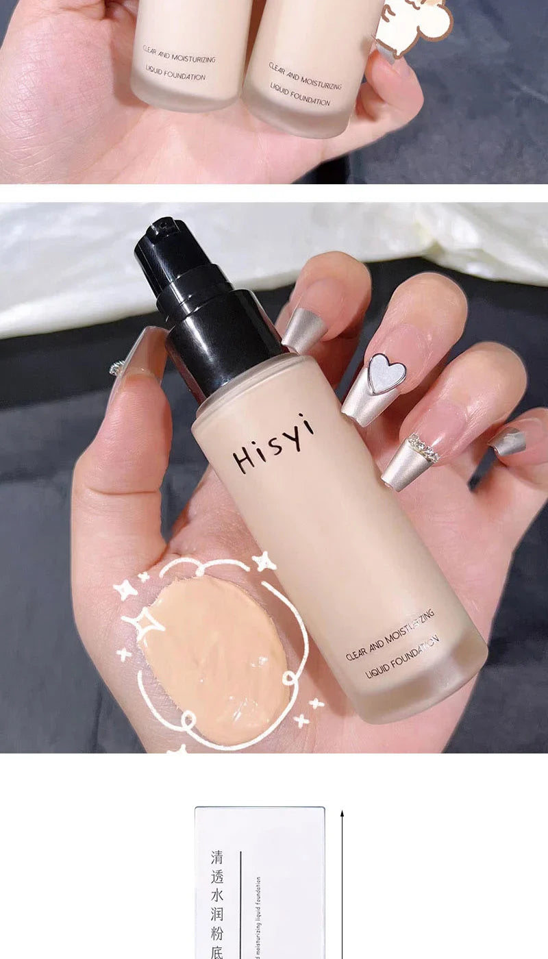 The liquid foundation is light, matte, naturally brightening, and does not come off makeup. The natural complexion is frosty, Beauty Trend Shop