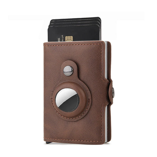Carbon Rfid Card Holder Men Women Airtag Wallet Money Bag Leather Purse Slim Thin Wallets For Apple AirTags Tracker Air Tag 2023 Beauty World Shop