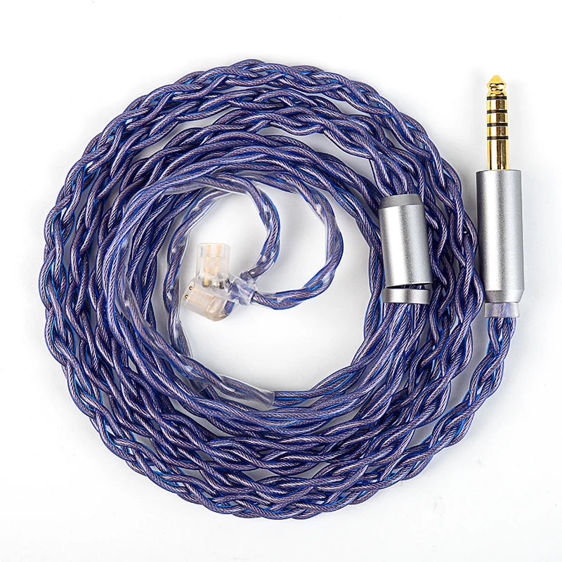 KBEAR Neon High-purity OFC Quad-cross IEM Headphone Cable 4 Core 3.5/4.4MM Balanced Replaceable HiFi Woven Structure Beauty World Shop