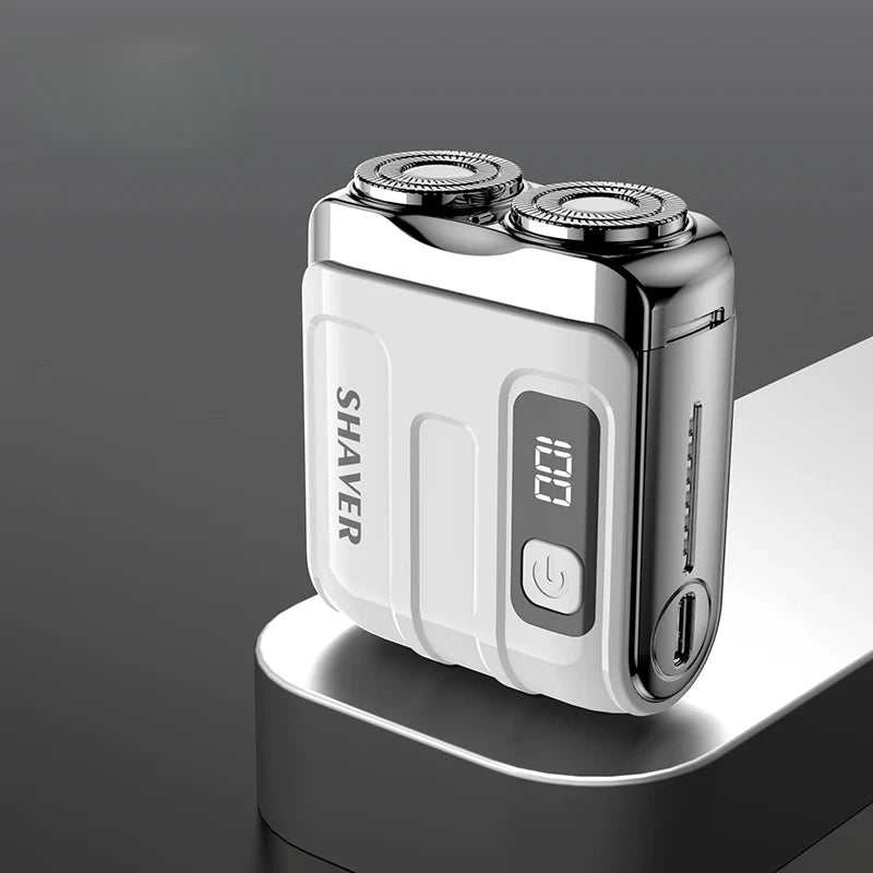 Mini Electric Smart Shaver Household Car Shaver Digital Display Dual Blade Rechargeable Shaver Powerful Beard Trimmer Tool Beauty World Shop