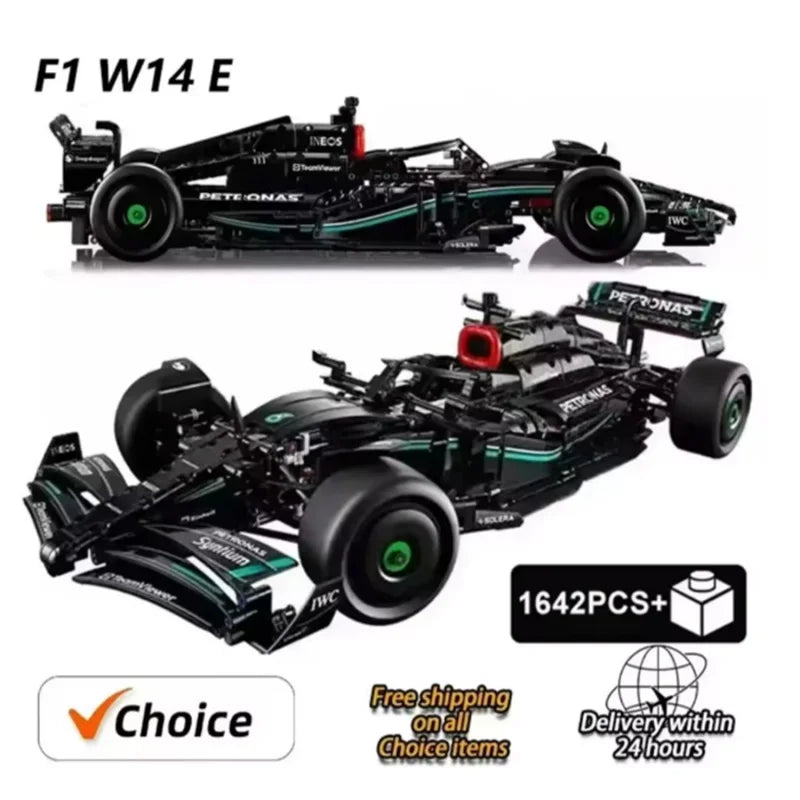 Technical F1 W14 E 42171 Race Car Performance 1642PCS  Building Blocks Sport Car Model Kits Vehicle Toy Gift Beauty World Shop