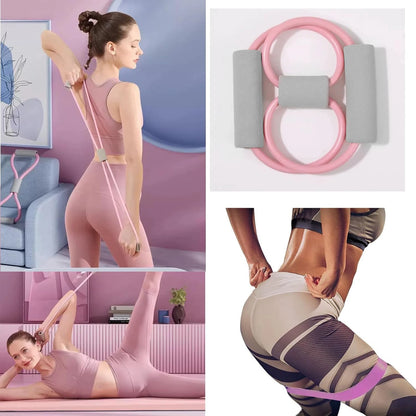 NEW Pilates Ball And Ring Set Pilates Fitness Ring Resistance Band Exercise Workout Fitness Equipment For Pregnancy Postpartum Beauty World Shop