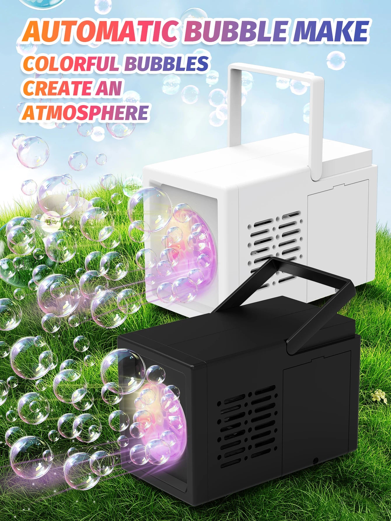 10 hole fully automatic bubble blowing handheld electric bubble machine toy outdoor birthday without battery and bubble water Beauty World Shop