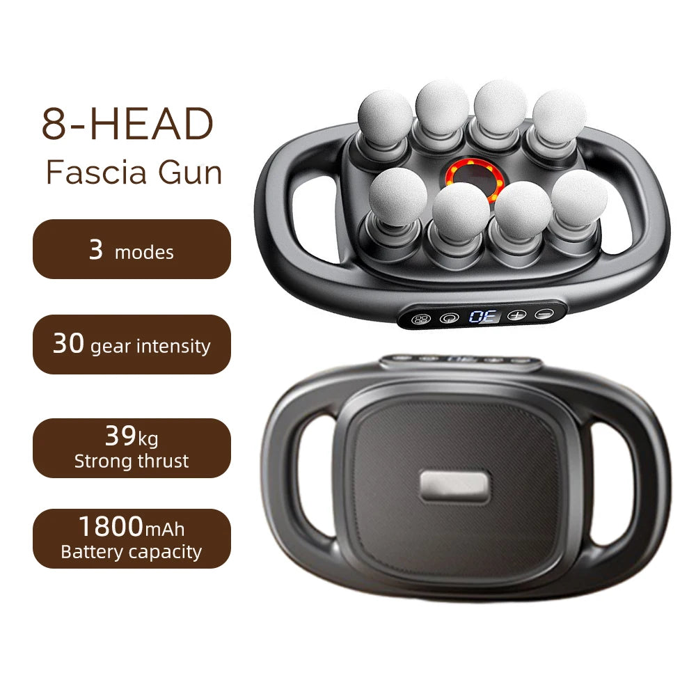 42-Heads Fascia Gun High-Frequency Vibration Body Massage Gun Back and Waist Massager Neck Shoulder Massager Muscle masajeador Beauty World Shop