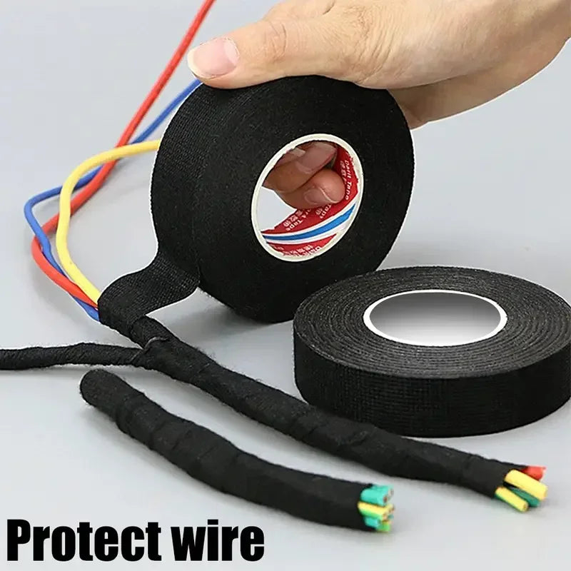 9/15/25/32/50MM Electrical Insulating Tape Heat Resistant Harness Tape Car Cable Harness Wiring Loom Protection Waterproof Tape Beauty World Shop