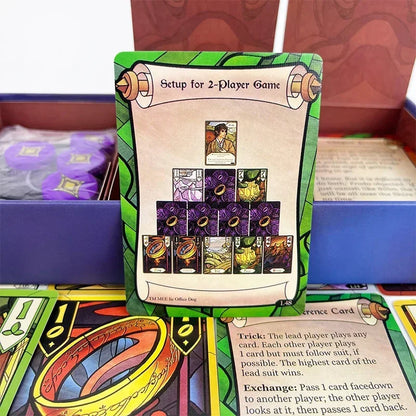 Board Game The Rings  of The Ring Trick-Taking Game Bilingual Board Game Cooperative Strategy Card Game Adventure Beauty World Shop
