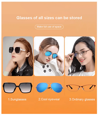 Car Glasses Case Auto Sun Visor Premium Suede Glasses Holder Wear-Resistant Sunglasses Protective Box Universal Cars Accessories Beauty World Shop