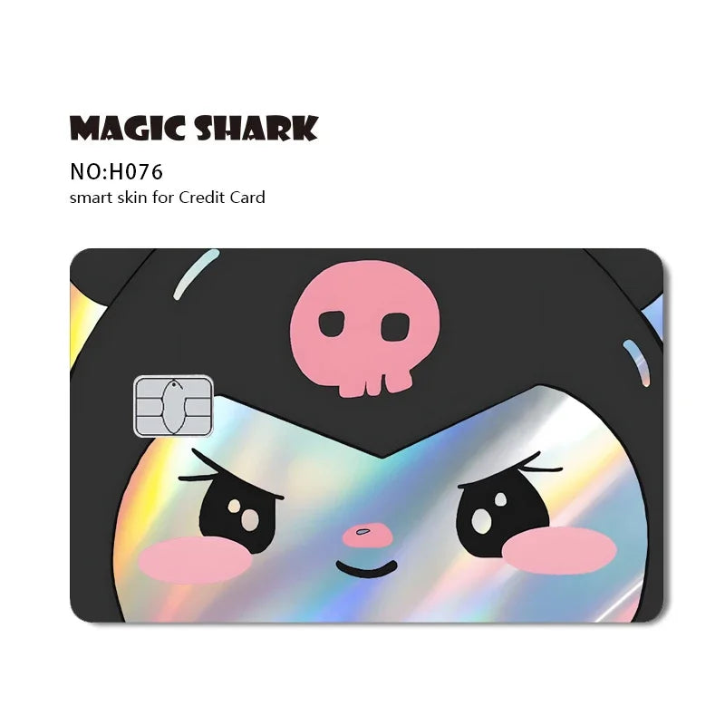 Hot Sale Hello Kitty Kuromi Holographic Laser Shinny Film Skin Cover Sticker for Debit Credit Card Bank Card Beauty World Shop