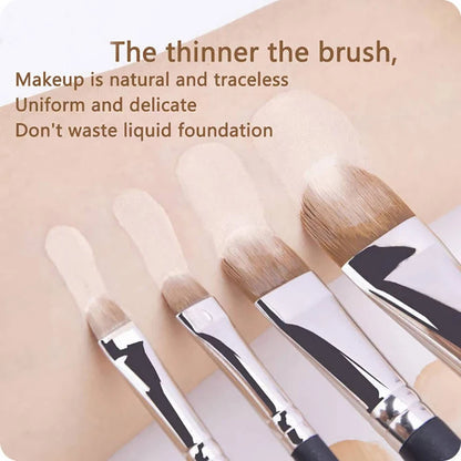 Flat Round Ultra-thin Foundation Concealer Makeup Brush Professional Contour Liquid Cream Concealer Make-up Tool 4 Types Sizes Beauty World Shop