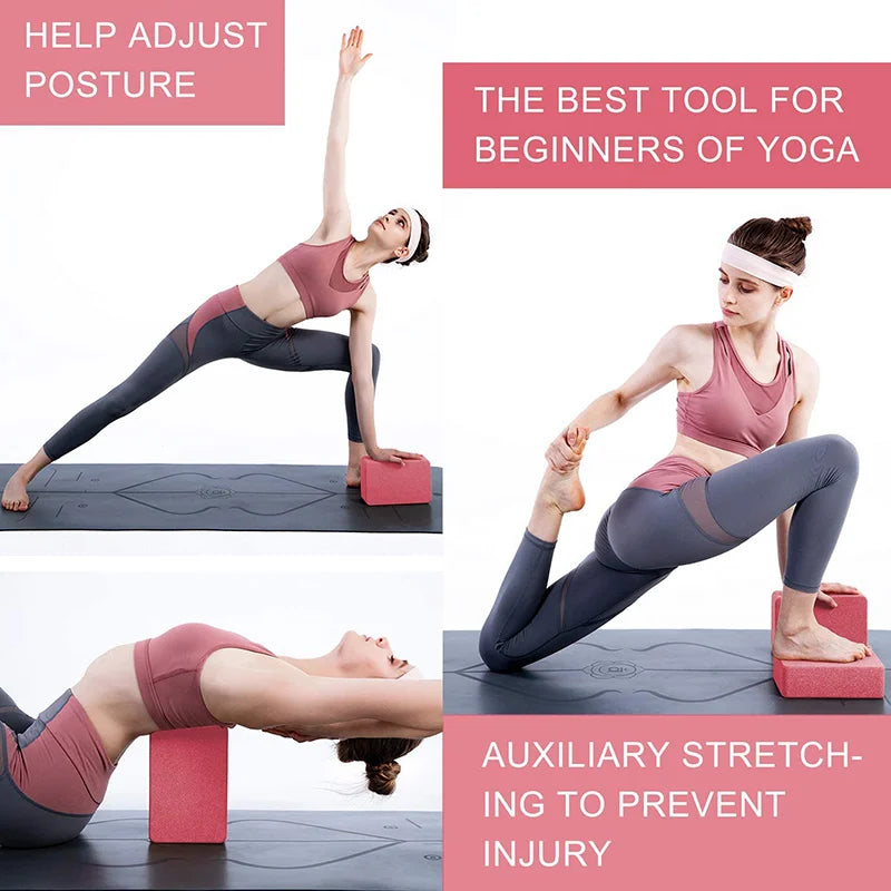 1pc High Density Yoga Foam Blocks Non-slip Solid Color Yoga Balance Fitness Dance Supplies For Yoga Pilates And Meditation Beauty World Shop