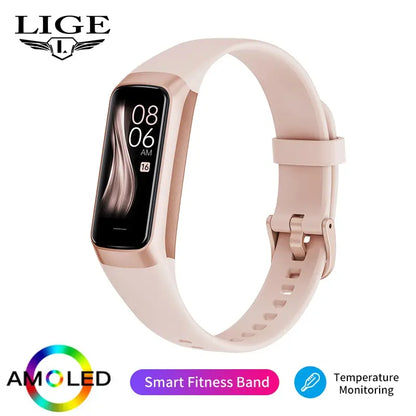 LIGE Amoled Smart Watch Men 2023 Smart Band Women Heart Rate Blood Smartwartch Waterproof Smart Bracelet Sport Fitness Tracker Beauty World Shop