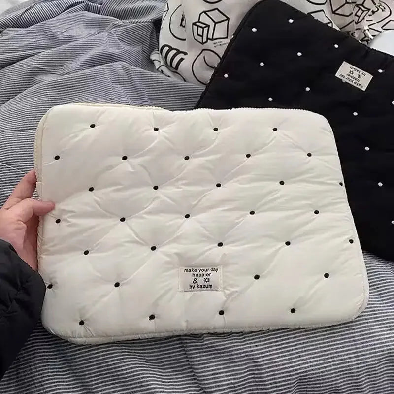 Laptop bag for macbook air 13 case 13-14 Inch puffy notebook pouch 15-16Inch Cute laptop sleeve 9-11 Inch Tablet Sleeve girl bag Beauty World Shop