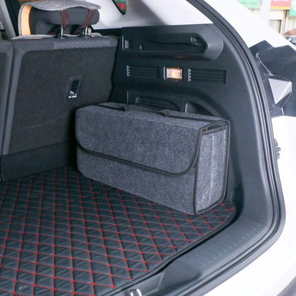 1pc Car Storage Felt Box For Dark Gray Anti Slip Storage Tools Towels Car Accessories Universal Foldable High-Quality Felt Box Beauty World Shop