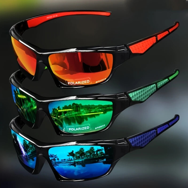 1/3PCS Sports Polarized Sunglasses for Men Lightweight Night Vision Male Shades Cycling Driving Fishing Fashion Mirror Sunglass Beauty World Shop