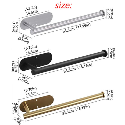 Kitchen Paper Towel Holder Adhesive Tissue Hanger Toilet Roll Paper Dispenser Cabinet Storage Napkin Rack Bathroom Accessories Beauty World Shop
