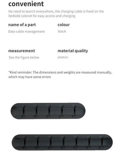 5/7-hole Data Cable Organizer, Desktop Charging Cable Storage Protector, Mouse Cable, Headphone Winding Device, Fixing Clipp Beauty World Shop