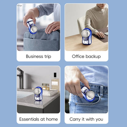Men Shaving Tool Usb Rechargeable Portable Electric Shaver with Led Battery Display for Men Waterproof Mini Travel Rotary Razor