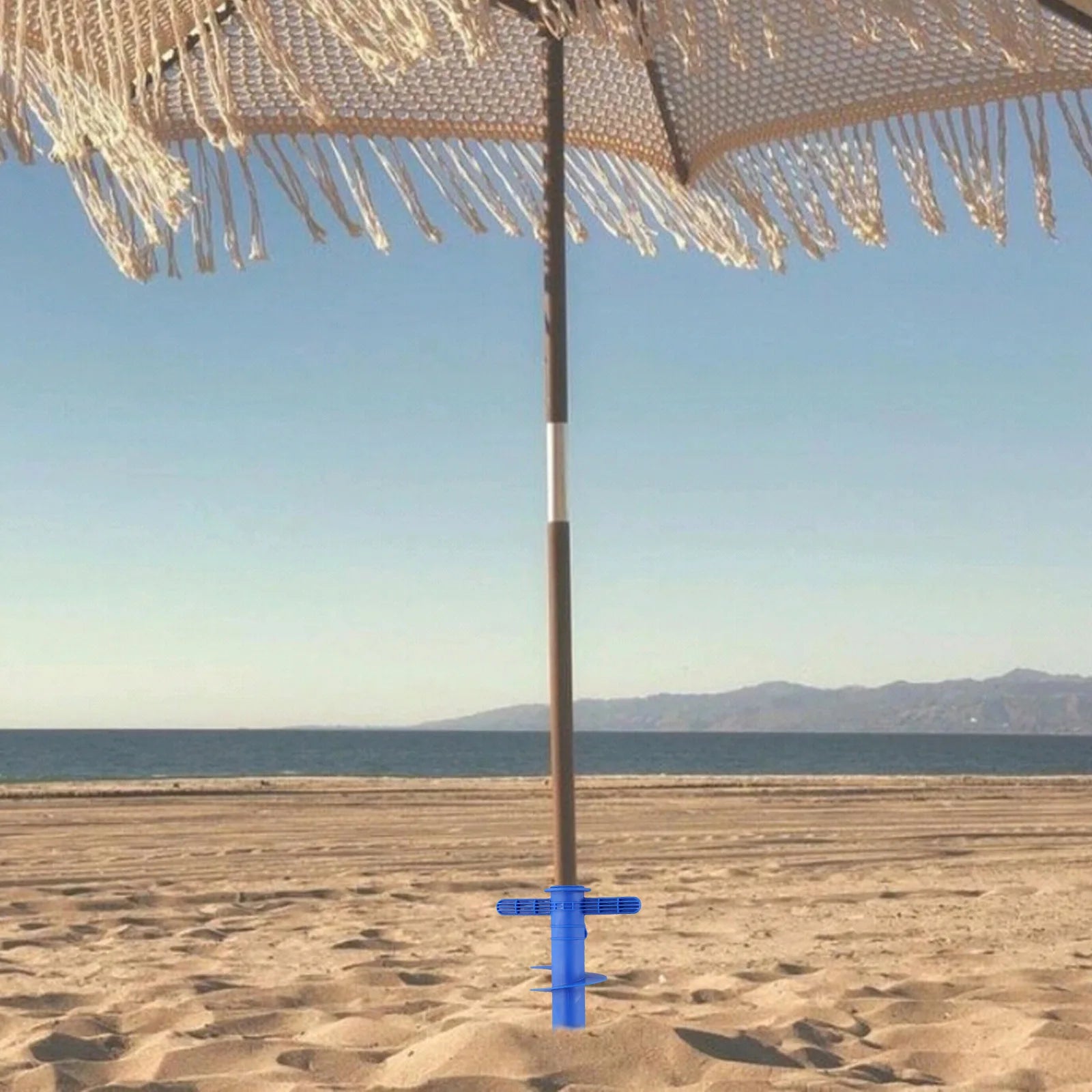 1PC Umbrella Base Adjustable Plastic Sun Beach Patio Sand Ground Fixing Tools Anchor Stand Spike Auger Keep Holder Garden Access Beauty World Shop