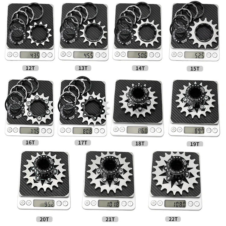MUQZI Single Speed Cassette Cog 12T 13T 14T 15T 16T 17T 18T 19T 20T 21T 22T Bike Cassette Conversion Kit Beauty World Shop