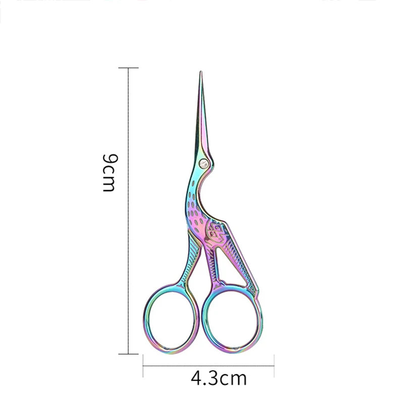 Mr.paper Antique Stork Sewing Art Scissors Made Stainless Steel Suitable for Daily Cutting Embroidery Sewing Craft Art Works Beauty World Shop