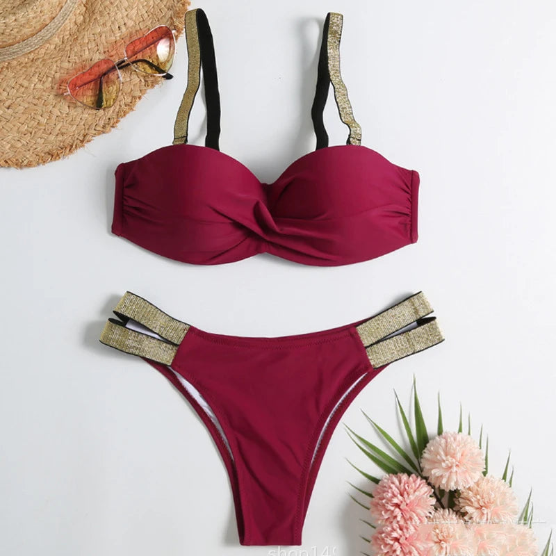 Summer Sexy Bikinis Push Up Swimsuits Women's Swimwear For Female Beach Swim Wear Bathing Suits Brazilian Bikini Set Pool Bather Beauty World Shop